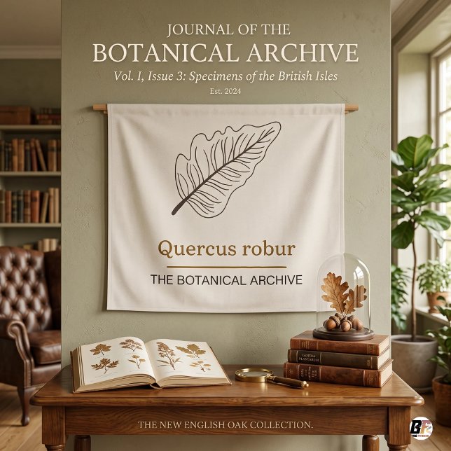 Quercus Robur Minimal Oak Leaf Beige Tapestry (#OrderNow )