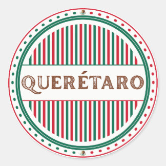 Queretaro City Pride Emblem – Mexican Identity Classic Round Sticker
