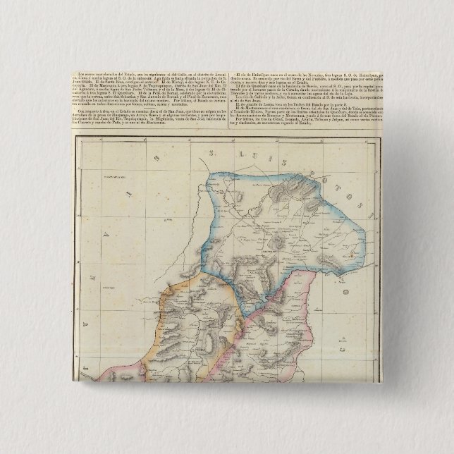 Queretaro, Mexico 15 Cm Square Badge (Front)