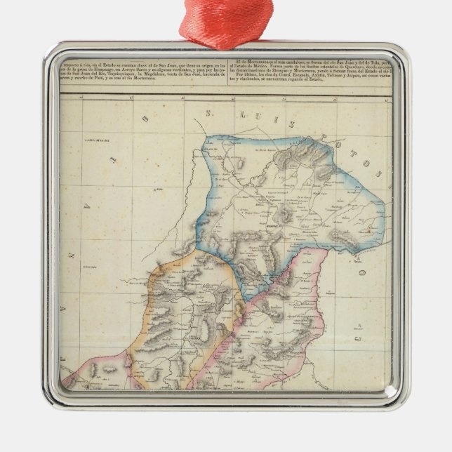 Queretaro, Mexico Metal Tree Decoration (Front)