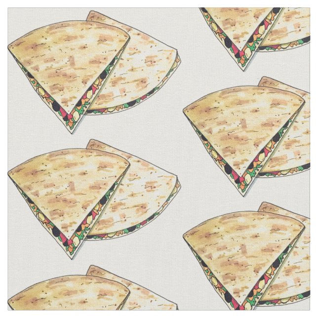 Quesadilla Mexican Food Restaurant Appetizer Fabric (Close Up)