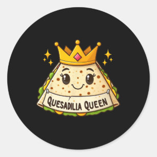 Quesadilla Queen Cinco De Mayo Kids Girls Women Classic Round Sticker