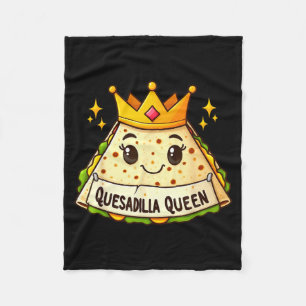 Quesadilla queen cinco de mayo kids girls women Qu Fleece Blanket