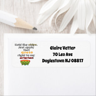 Queso Lover  Return Address Label