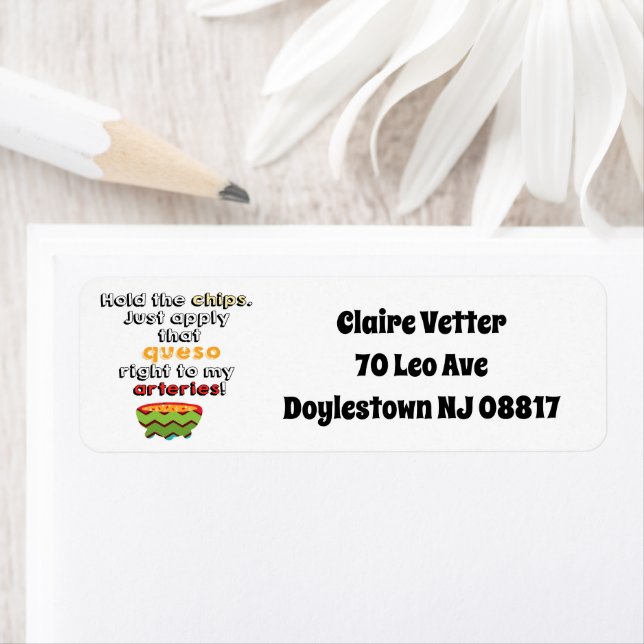 Queso Lover  Return Address Label (Insitu)