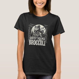 Quest Fantasy Squad Broccoli Funny Cat T-Shirt