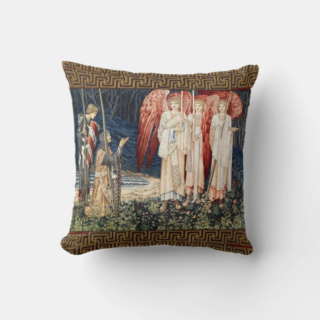Quest for Holy Grail,Vision of Angels to Perceval  Cushion (Front)
