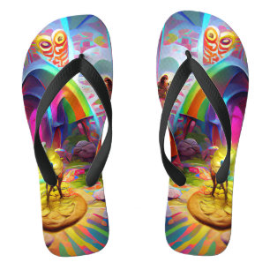 Quest for the Light Custom Created Flip Flops