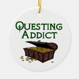 Questing Addict Ceramic Tree Decoration