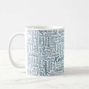 Question Apprendre Nuage MotssTexte Motif Message Coffee Mug