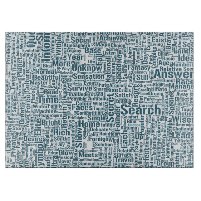 Question Apprendre Nuage MotssTexte Motif Message Cutting Board (Front)