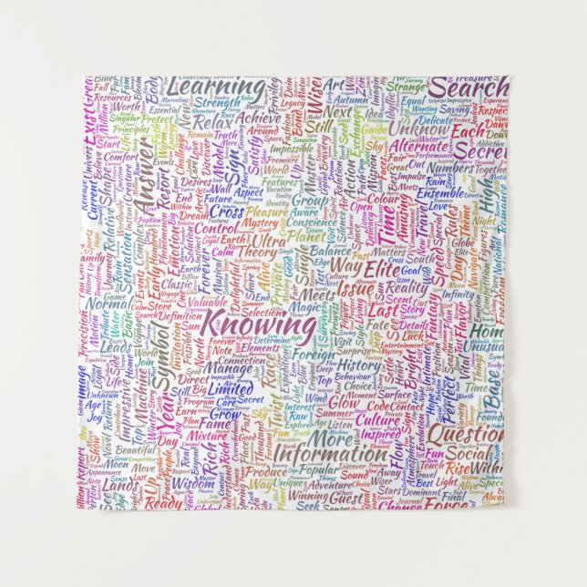 Question Apprendre Nuage MotssTexte Motif Message Tapestry (Front)