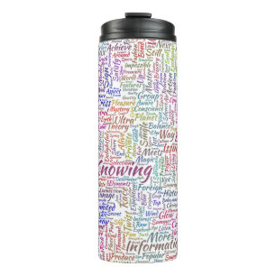 Question Apprendre Nuage MotssTexte Motif Message Thermal Tumbler