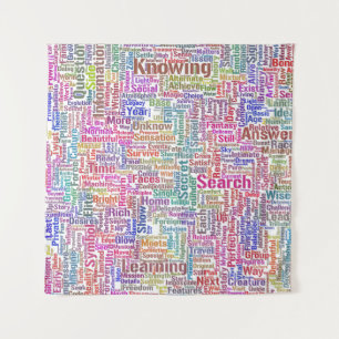 Question Apprendre Nuage MotssTexts Motif Message Tapestry