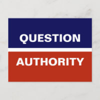 Question Authority Red Blue