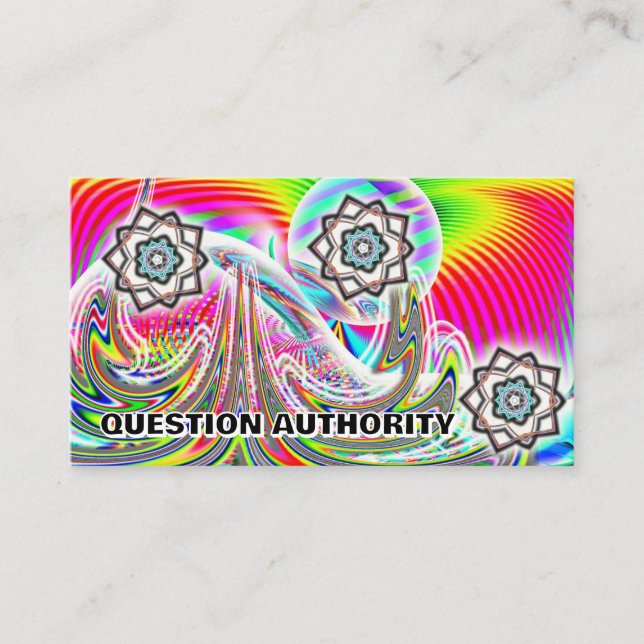 QUESTION AUTHORITY ( you may change the words ) Business Card (Front)