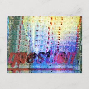 question collage abstract postcard