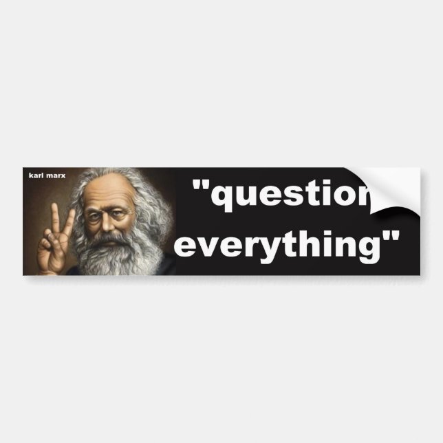 question everything bumper sticker (Front)