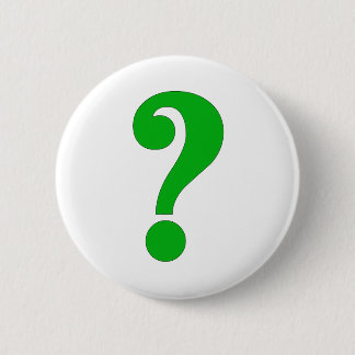 Question mark 6 cm round badge