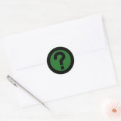 Question Mark Ask Query Symbol Punctuation Classic Round Sticker (Envelope)