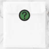 Question Mark Ask Query Symbol Punctuation Classic Round Sticker (Bag)