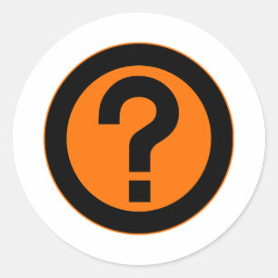 Question Mark Ask Query Symbol Punctuation Classic Round Sticker