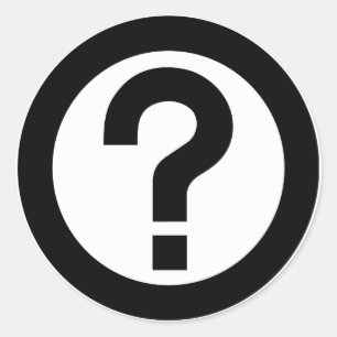 Question Mark Ask Query Symbol Punctuation Classic Round Sticker