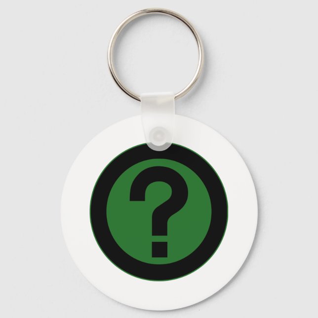Question Mark Ask Query Symbol Punctuation Key Ring (Front)