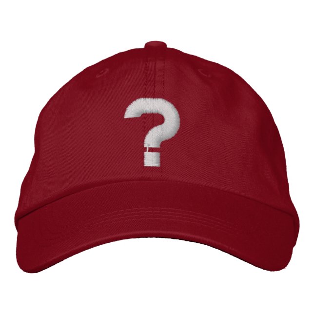 question mark embroidered hat (Front)
