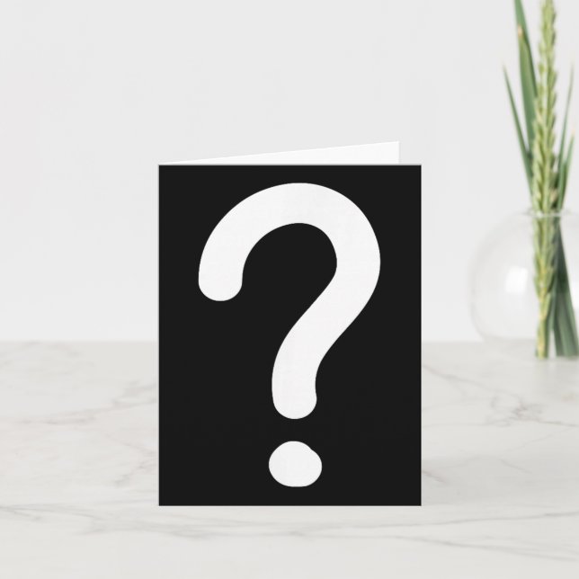 Question Mark, Funny, Joke, Sarcastic, Family  Card (Front)