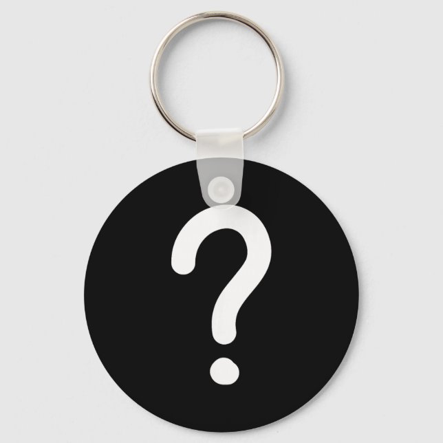 Question Mark, Funny, Joke, Sarcastic, Family  Key Ring (Front)