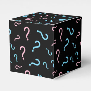 Question Mark Gender Reveal Black Favour Box