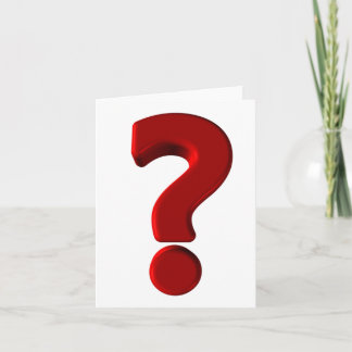 Question Mark Greeting Card