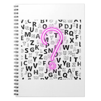 question mark notebook