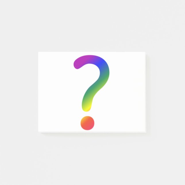 Question mark rainbow post-it notes (Front)