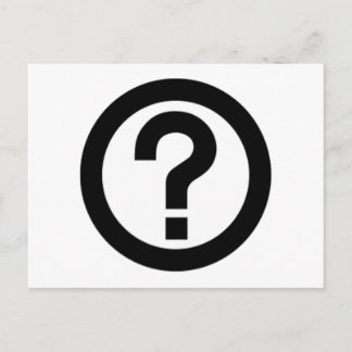 Question Mark Sign Postcard