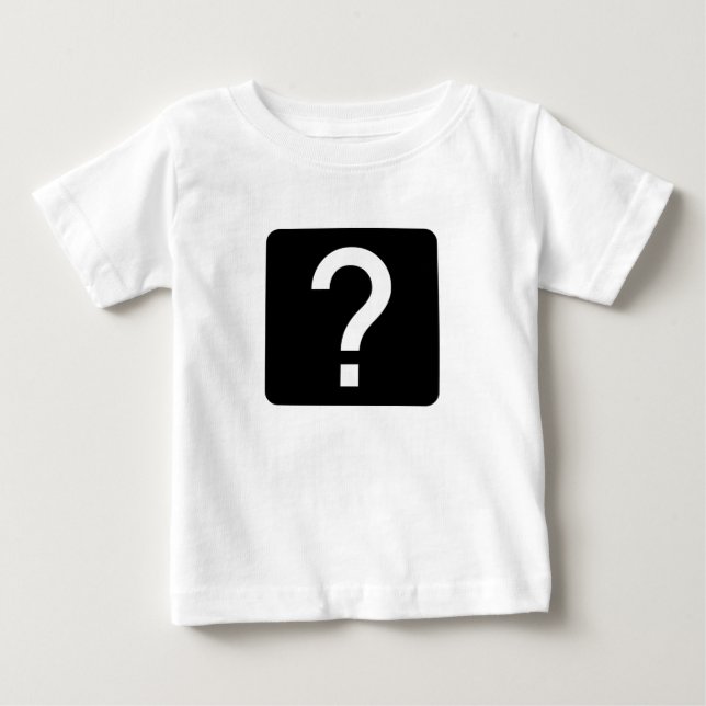 Question Mark Square Panel Baby T-Shirt (Front)
