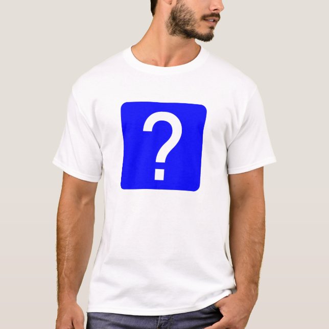 Question Mark Square Panel T-Shirt (Front)