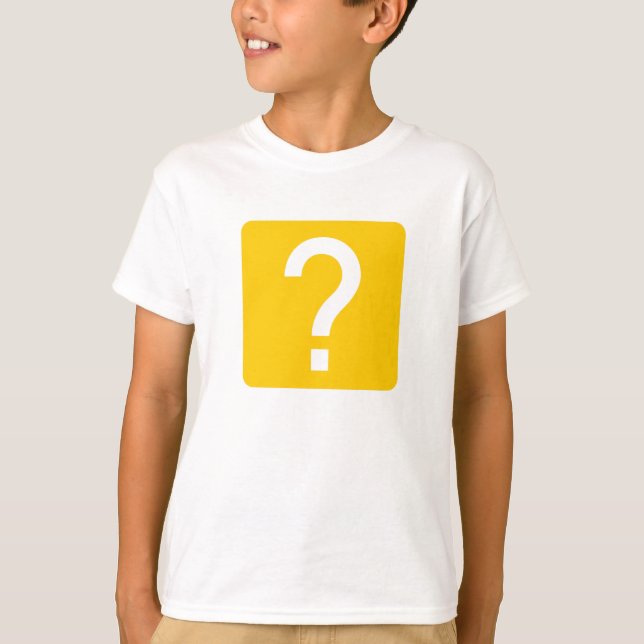 Question Mark Square Panel T-Shirt (Front)