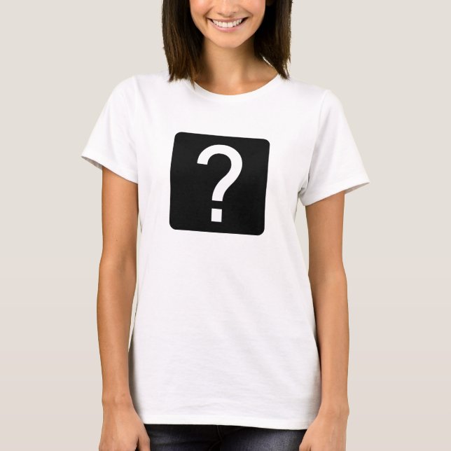 Question Mark Square Panel T-Shirt (Front)