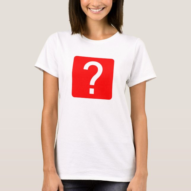 Question Mark Square Panel T-Shirt (Front)