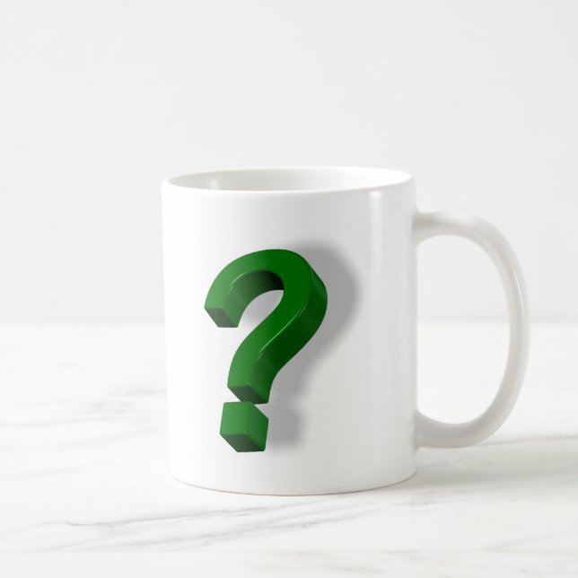 question mark symbol coffee mug (Right)