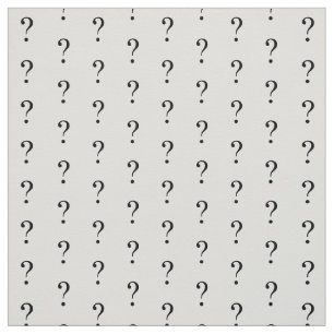 Question mark typographic concept design fabric