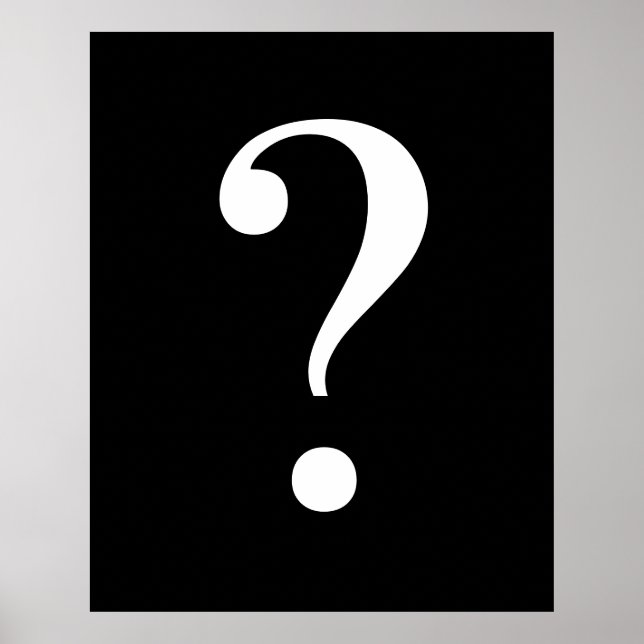 Question Mark Wall Poster (Front)
