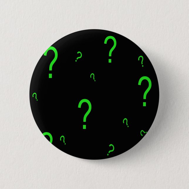 Question Marks 6 Cm Round Badge (Front)