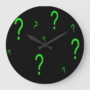 Question Marks Large Clock