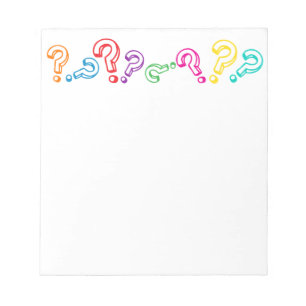 Question Marks Notepad