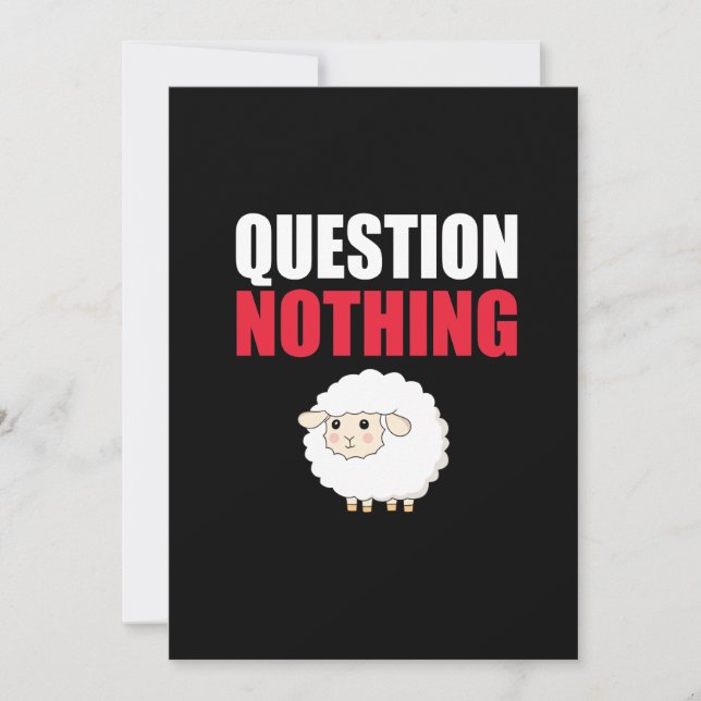 Question Nothing Sheep (Front)