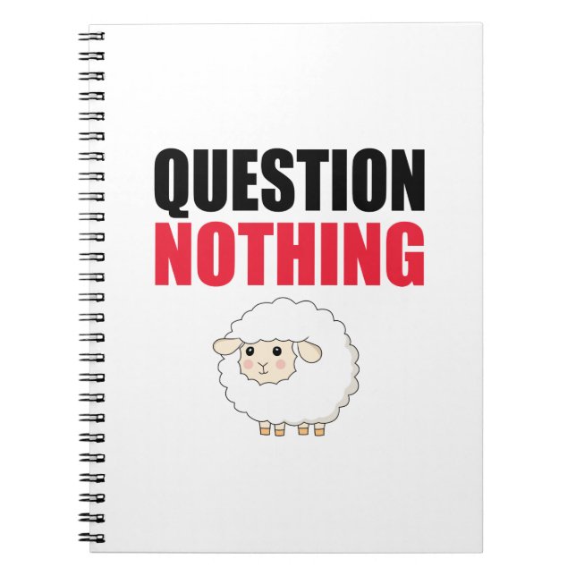 Question Nothing Sheep Notebook (Front)