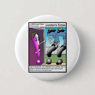 Question Police Funny Cartoon Gifts & Tees 6 Cm Round Badge